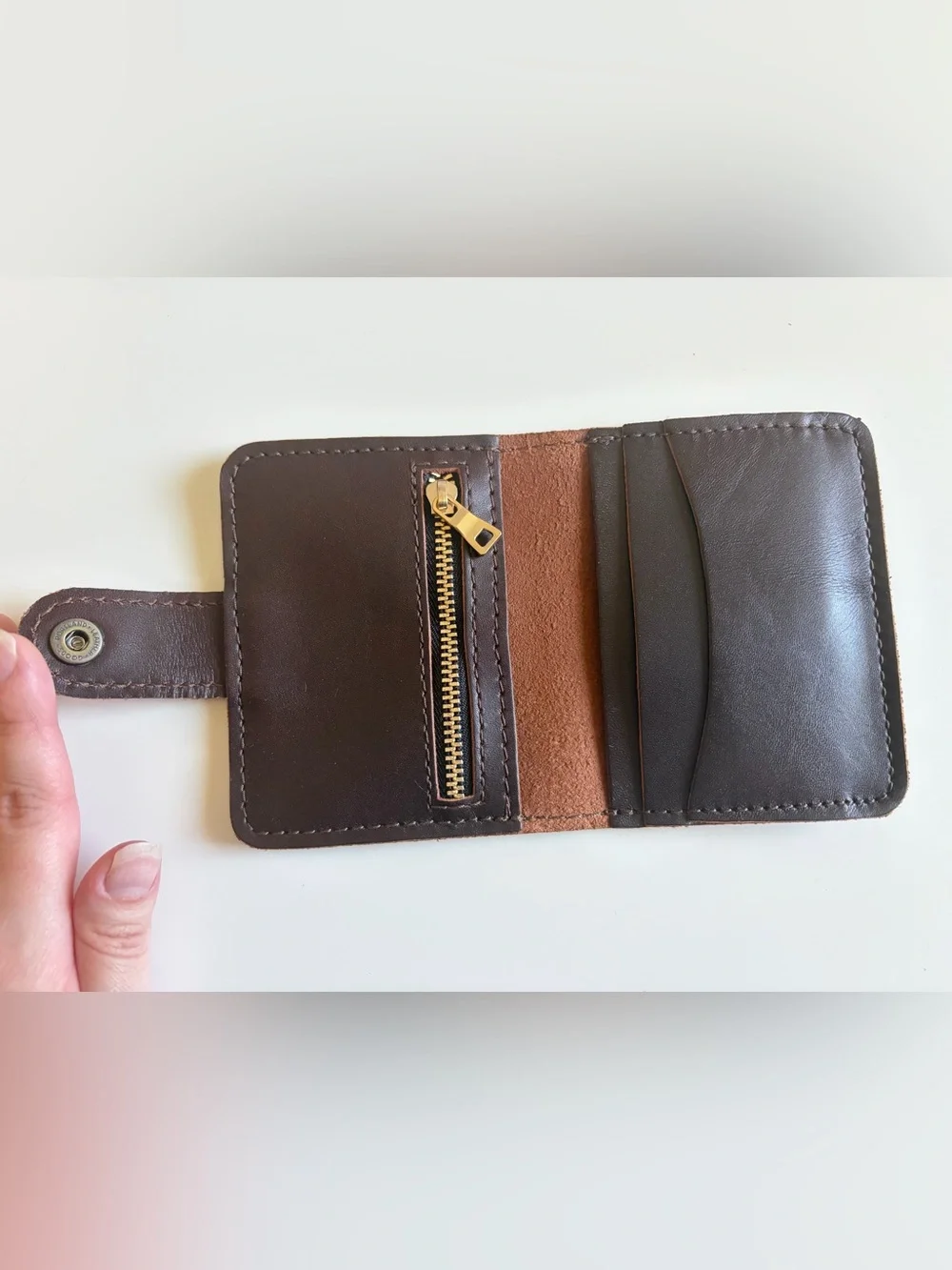 NWOT Portland Leather Goods Mini Bifold Wallet in Grizzly 🐻🤎